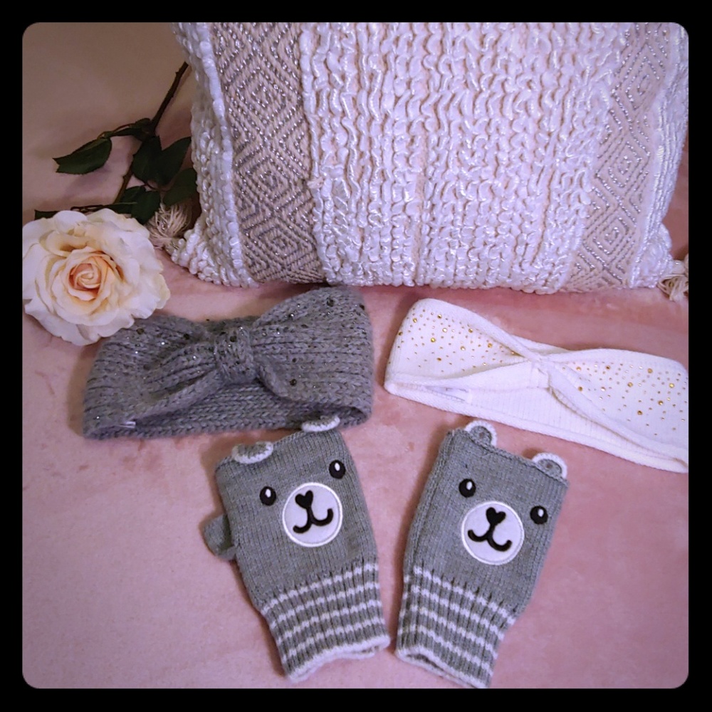 💙 NWOT Winter Headbands & Gloves